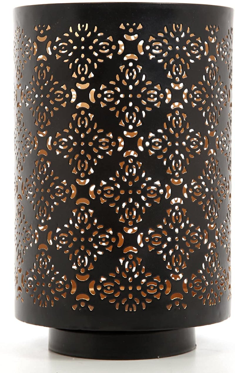 Hosley Diamond Cut Candle Holder 8 Inch Height Ideal Gift for Wedding Spa Lantern Reiki Decor LED Candles P9 - Image 1